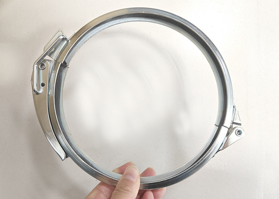 180mm 둥근 빠른 방출 도크 클램프 공기 V 밴드 환기 플랜지 클램프