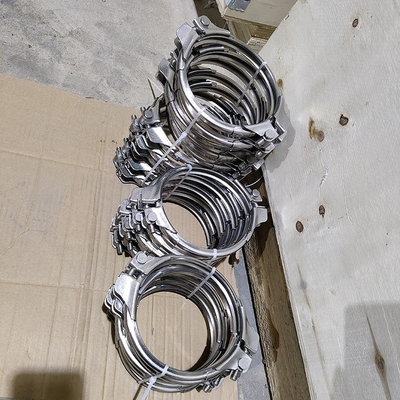 150mm 스테인리스 스틸 304 볼트 경직 저항을 위한 무거운 도트 파이프 클램프