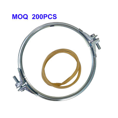 SUS304 재질의 분진 수집 시스템용 조절 가능한 가스켓 두께 및 2피스 구조의 헤비 듀티 파이프 클램프